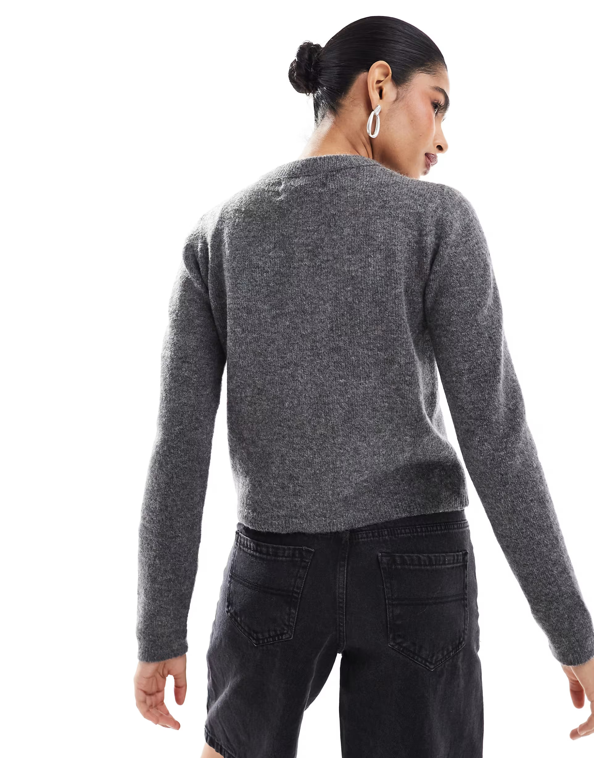 Stradivarius cardigan in charcoal | ASOS | ASOS (Global)