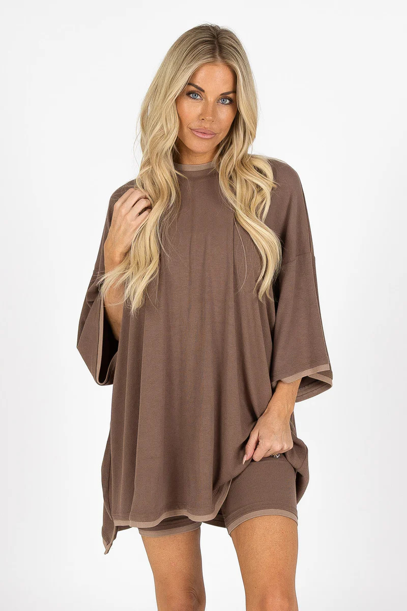 All Weekend Long Set Double Layer Taupe | The Foxy Kind