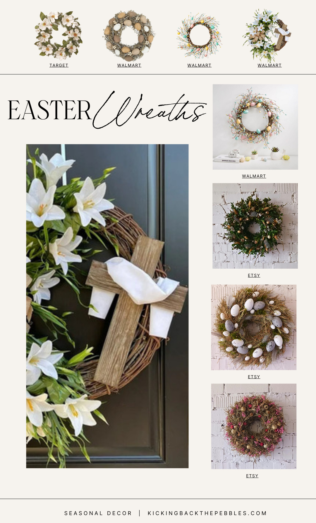 Welcome Spring with Festive Easter Wreaths! 🐰🌸 Add a pop of seasonal charm to your front door or mantel with these gorgeous Easter wreaths! 🌿 Whether you love soft pastels, rustic greenery, or white florals, there's something to suit every style. Shop now and refresh your home for the season! 🌷✨ #EasterDecor #SpringVibes #SeasonalDecor #EasterWreaths   

 #LTKSeasonal #LTKHome