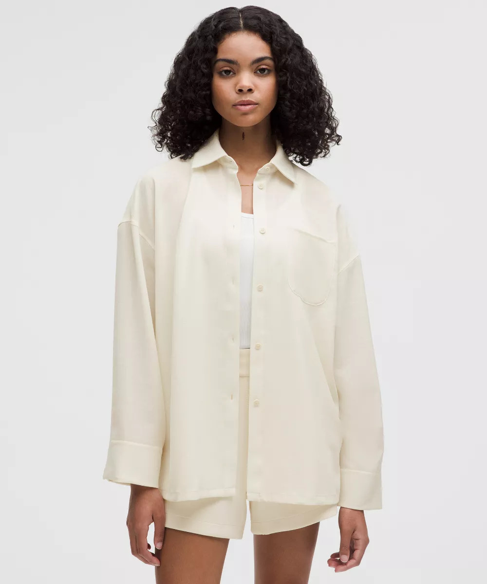 Light Woven Oversized Button-Up | lululemon (AU)