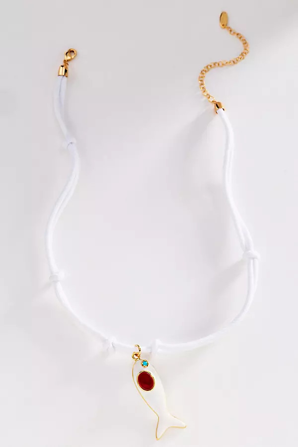 Fish Pendant Cord Necklace | Anthropologie (US)