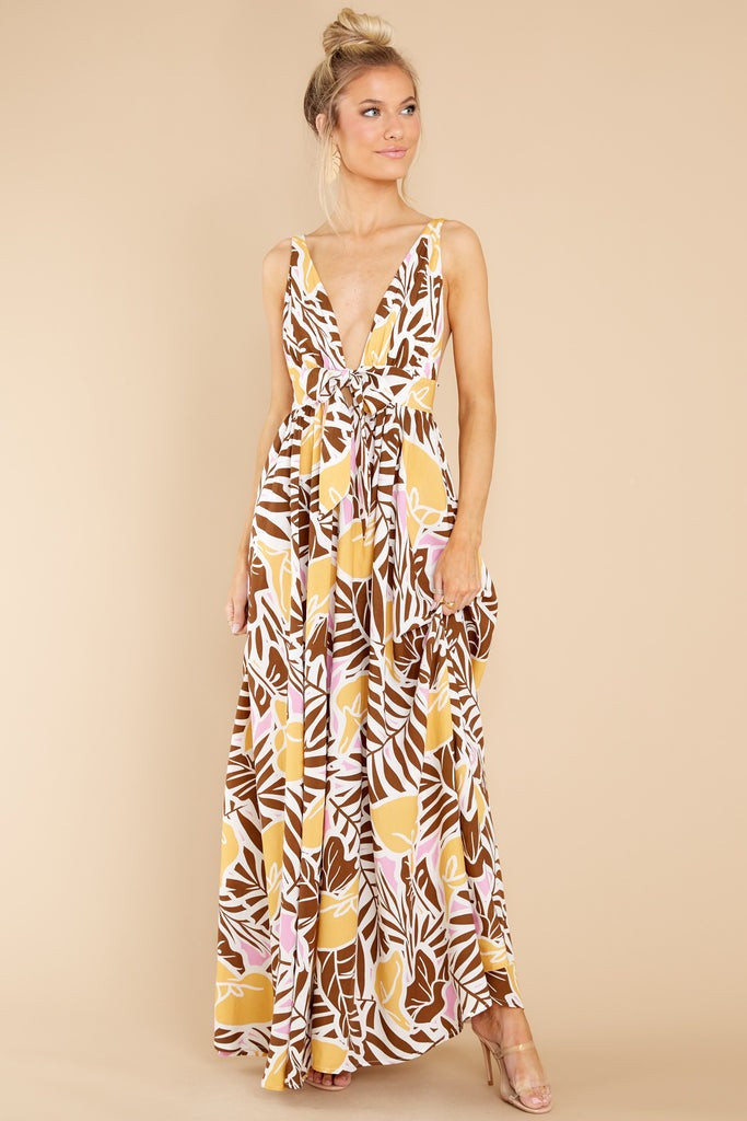Vivacious And Vivid White Multi Print Maxi Dress | Red Dress 