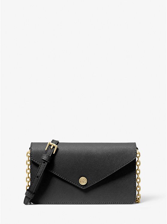 Small Saffiano Leather Envelope Crossbody Bag | Michael Kors CA