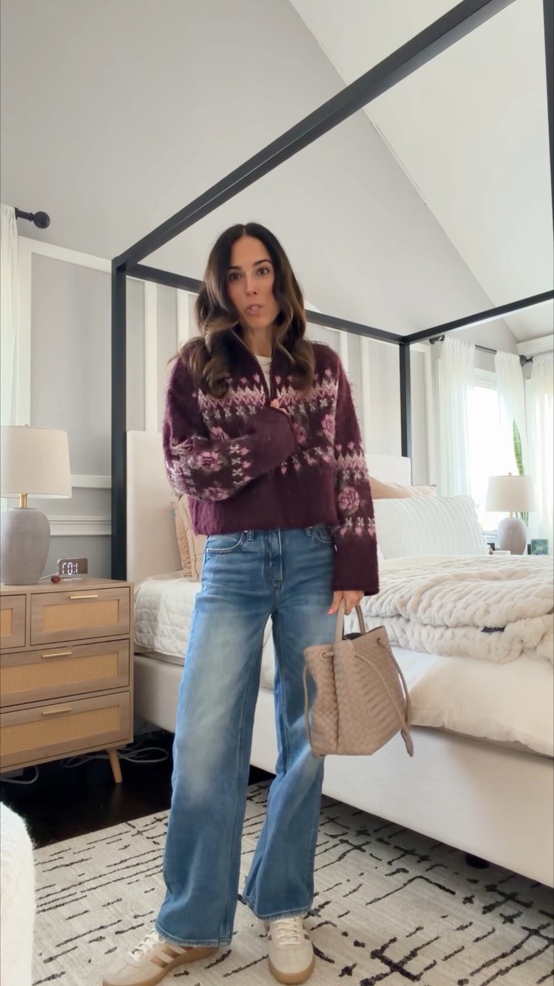 Ootd for a frigid day. Living in these jeans. Size 25 and 28 length. Xs sweater 

#LTKootd #LTKSeasonal #LTKOver40