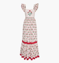 The Pippa Dress - Poppy Block Print | Hill House Home US