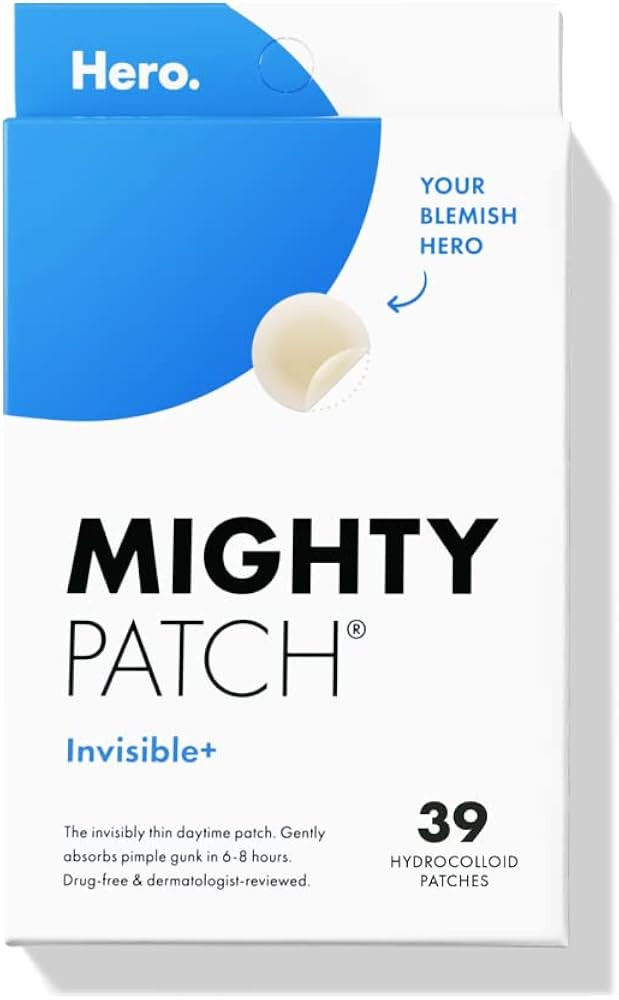 Mighty Patch Invisible+ from Hero Cosmetics - Daytime Hydrocolloid Acne Pimple Patches for Coveri... | Amazon (US)