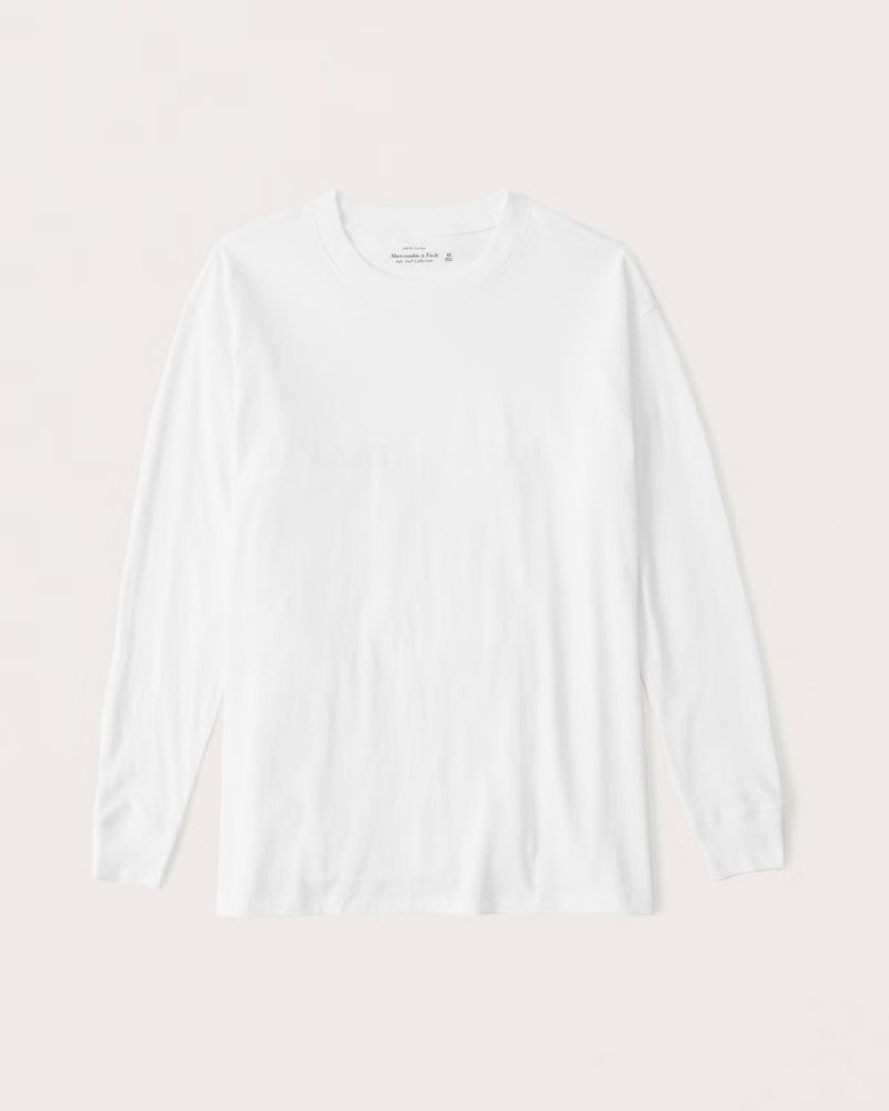 Oversized Long-Sleeve Boyfriend Tee | Abercrombie & Fitch (US)