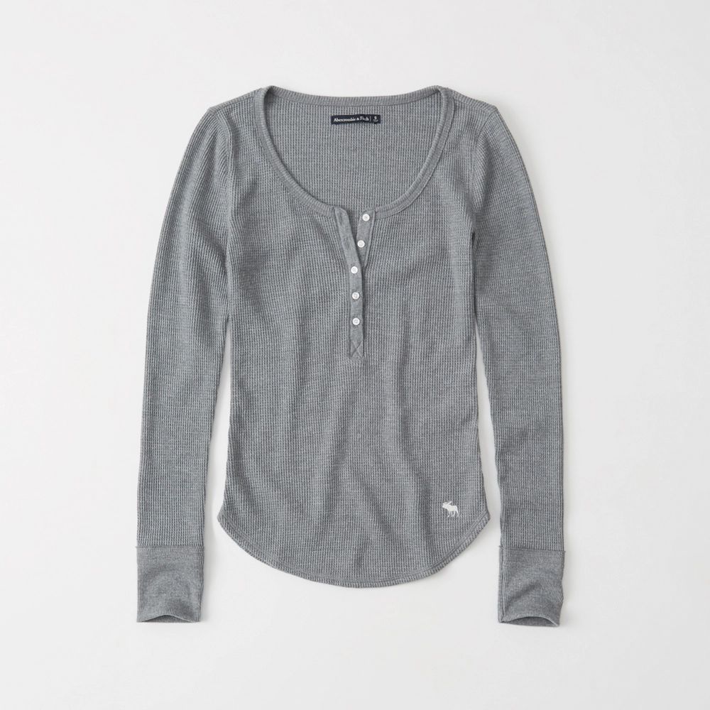 Waffle Slim-Fit Icon Henley | Abercrombie & Fitch US & UK
