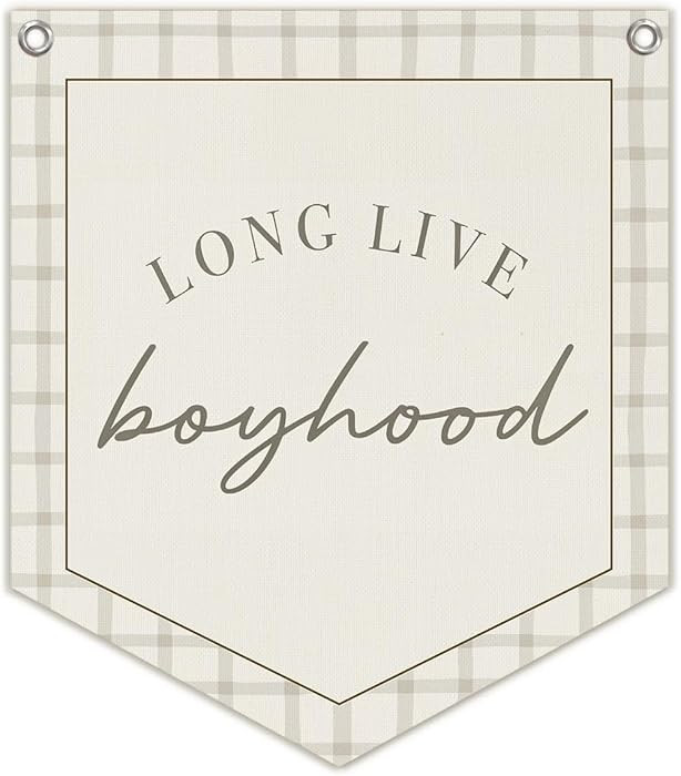 Lacama Long Live Boyhood Banner Vintage Baby Boy Nursery Decor | Amazon (US)