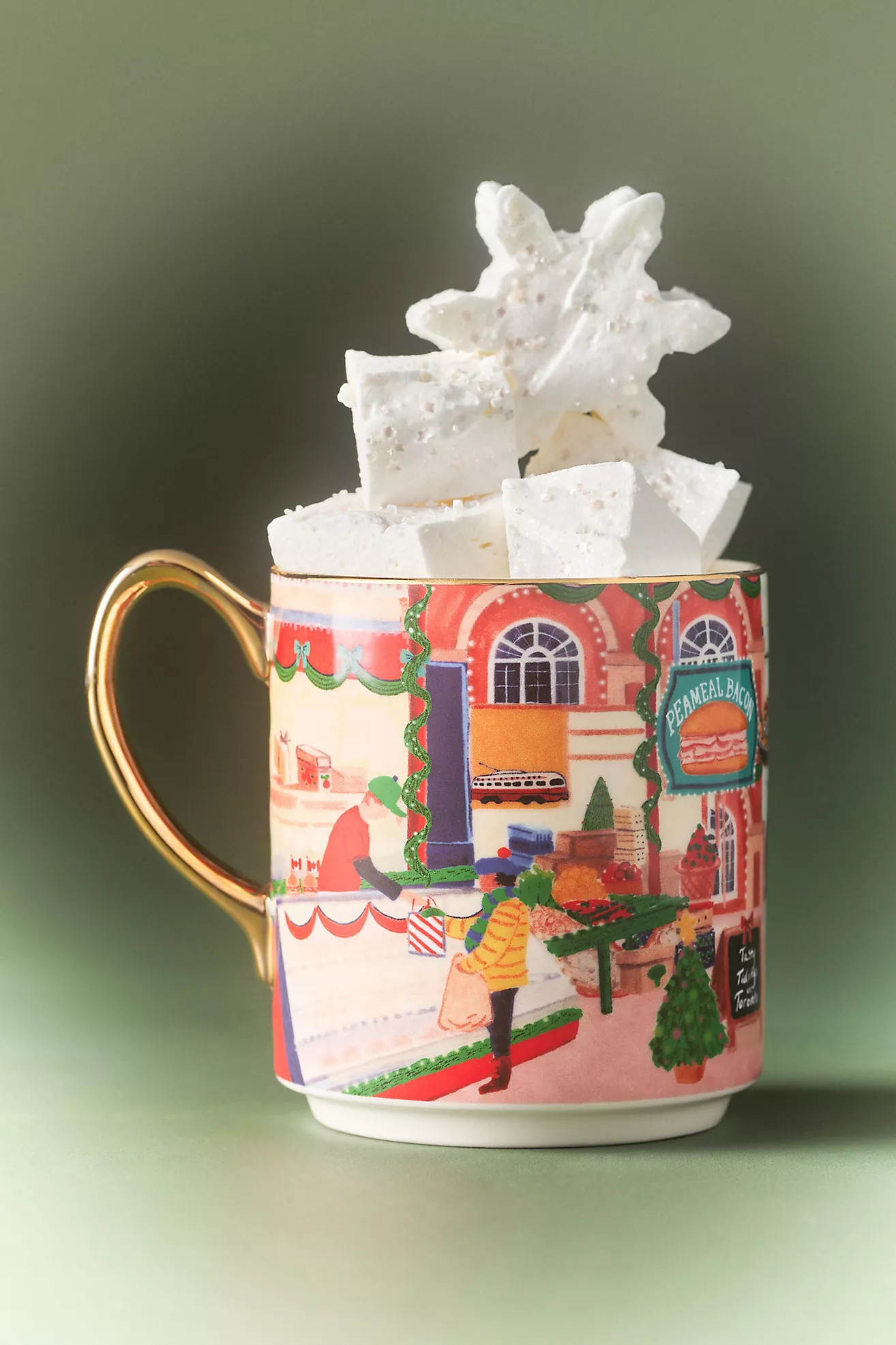 Holiday in the City Stoneware Mug | Anthropologie (US)