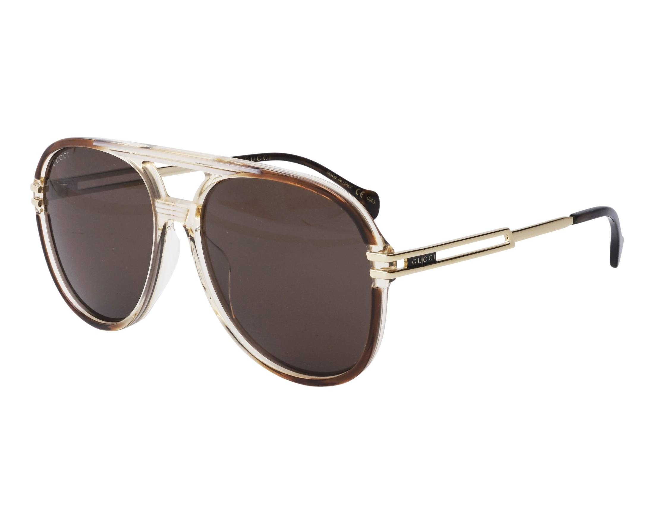 Gucci Aviator Sunglasses in Green/Brown (Gg1104S/002) | StockX