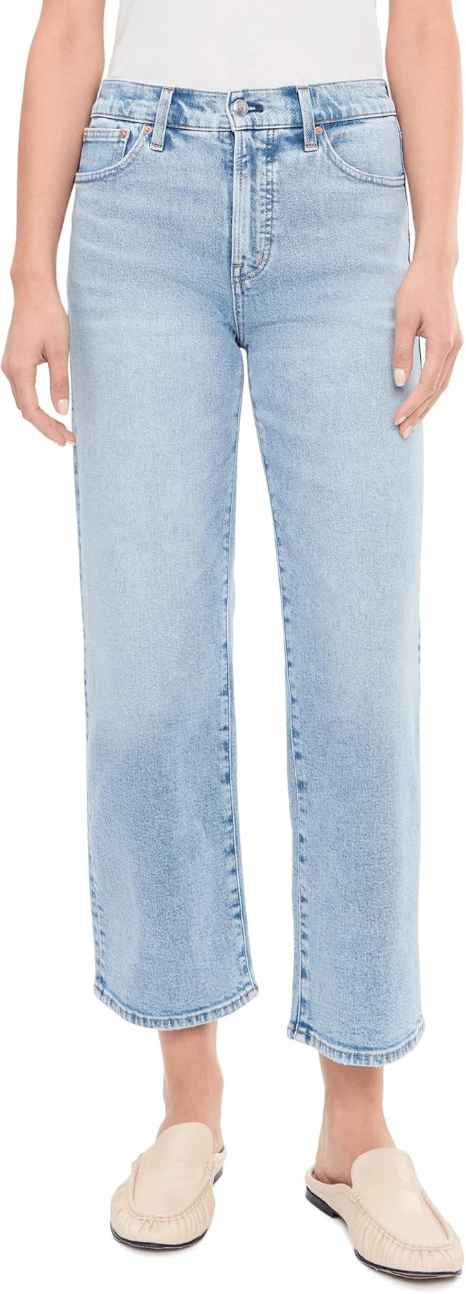 Madewell Women's The Perfect Vintage Wide-Leg Crop Jean in Raebrook | Amazon (US)