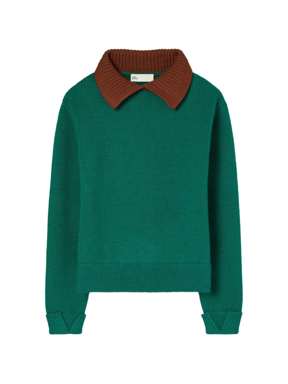 Tory Burch collared sweater - Green | Farfetch Global