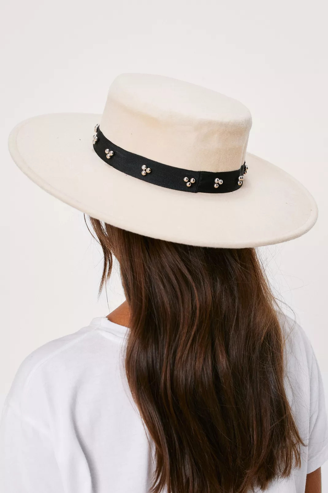 Stud Detail Wide Brim Fedora Hat | Nasty Gal (US)