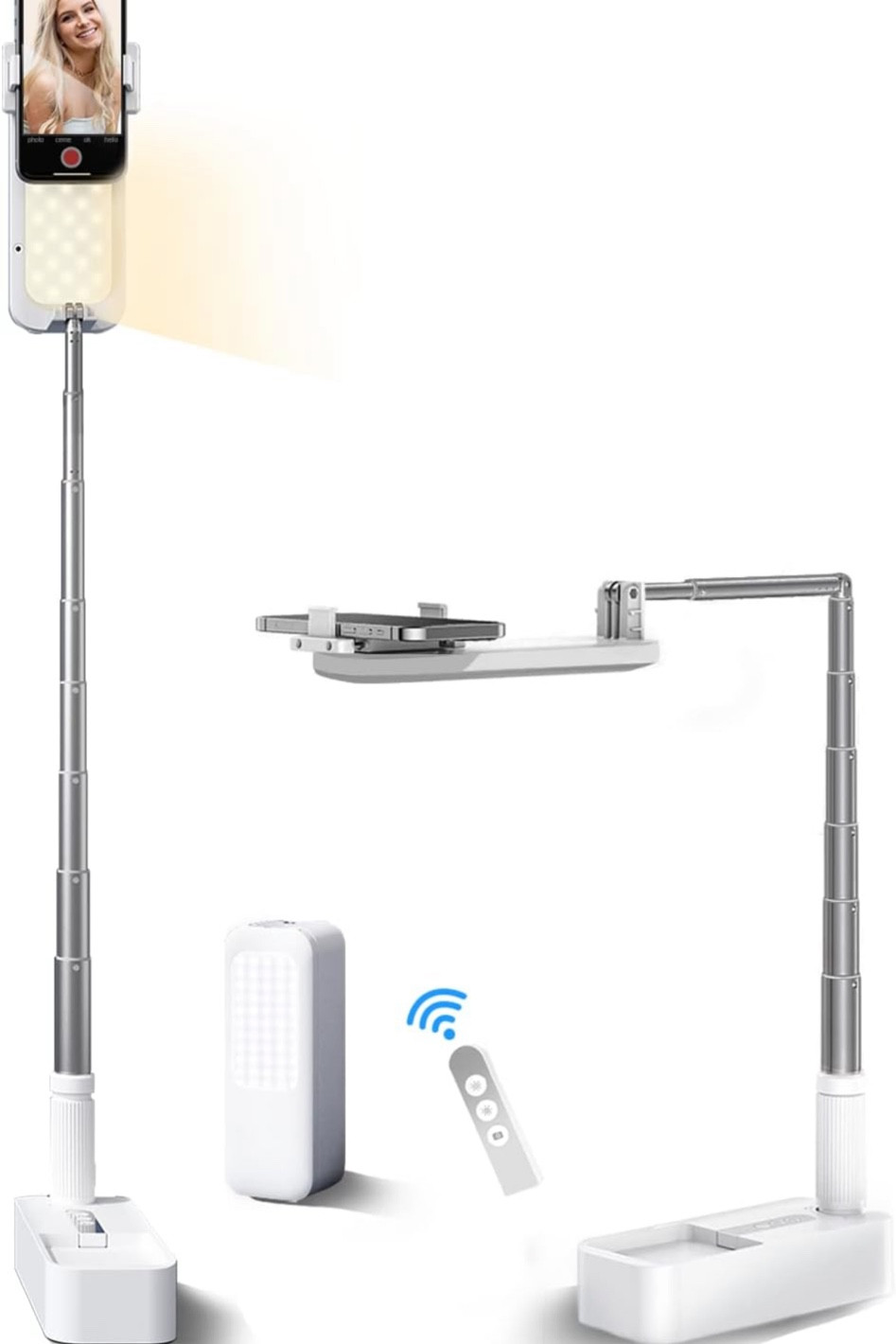 This tripod turns 360 degrees & is perfect for unboxing videos! It is portable, rechargeable, wireless, multifunction, and also comes with a remote! 

#LTKhome #LTKSale #LTKstyletip