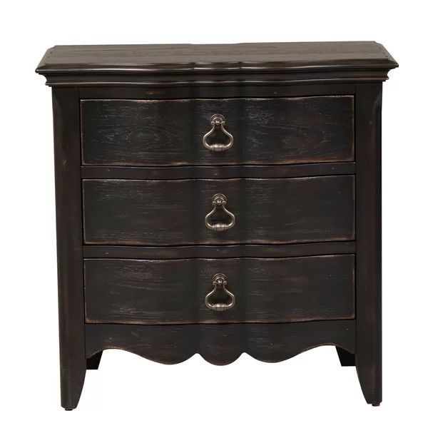 Affric 30'' Tall 3 - Drawer Bachelor's Chest in Black | Wayfair North America