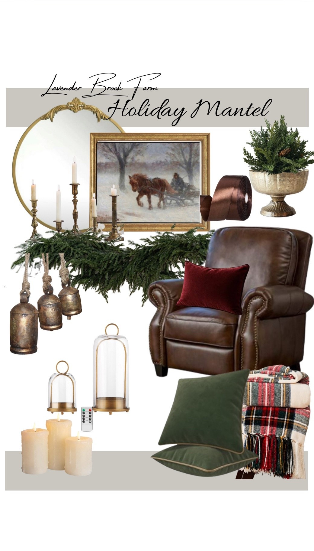 Transform your holiday home with a romantic vintage Christmas mantle. Lush garland, rich burgundy and deep blue tones, and subtle gold accents create a moody, timeless holiday look. Perfect for cozy living rooms, vintage-inspired décor, and elegant seasonal styling.

#LTKSeasonal #LTKHome