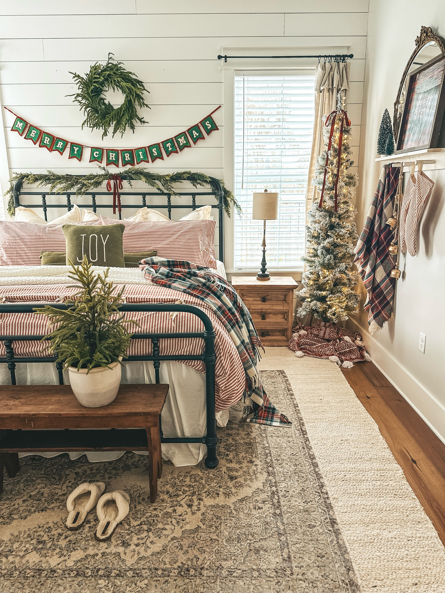 Cozy Christmas farmhouse bedroom

#LTKhome #LTKSeasonal