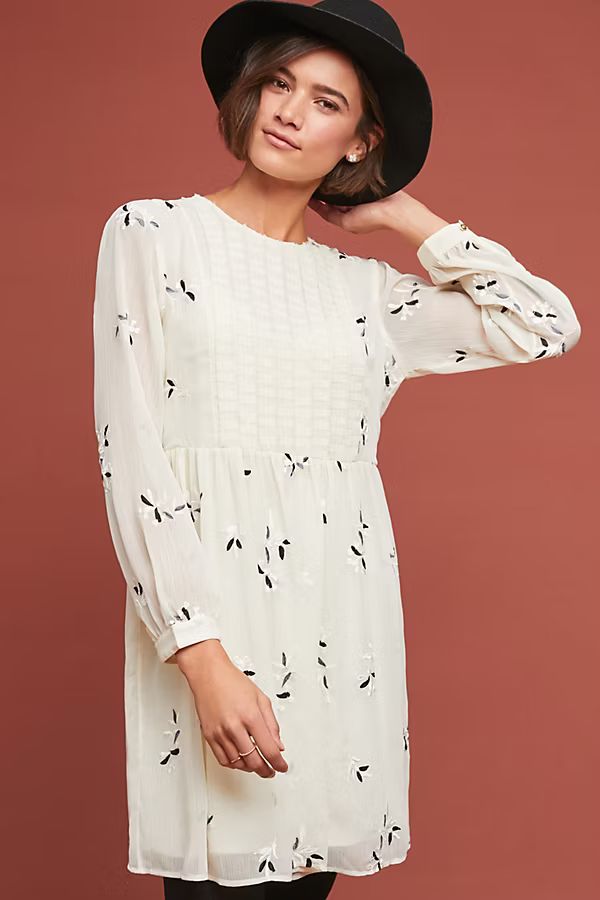 Feuille Embroidered Tunic Dress | Anthropologie (US)