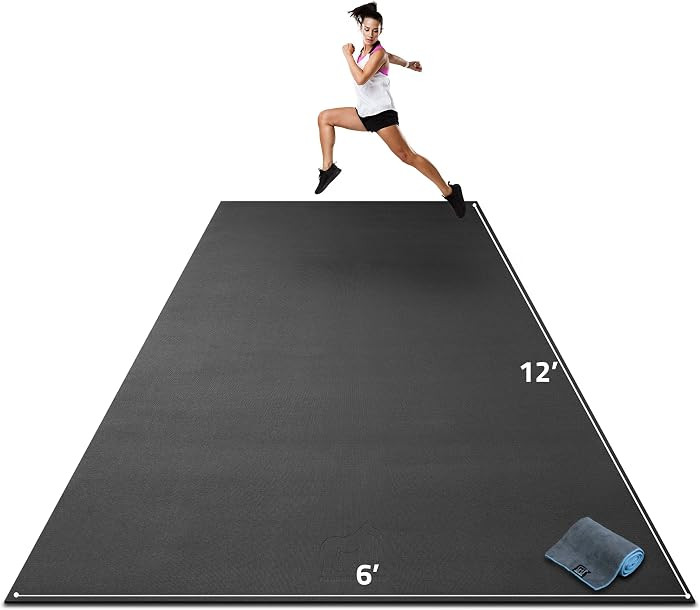 Gorilla Mats Premium Extra Large Exercise Mat – 9x6', 12x6', 15x6' (1/4" Thick) Ultra Durable, ... | Amazon (US)