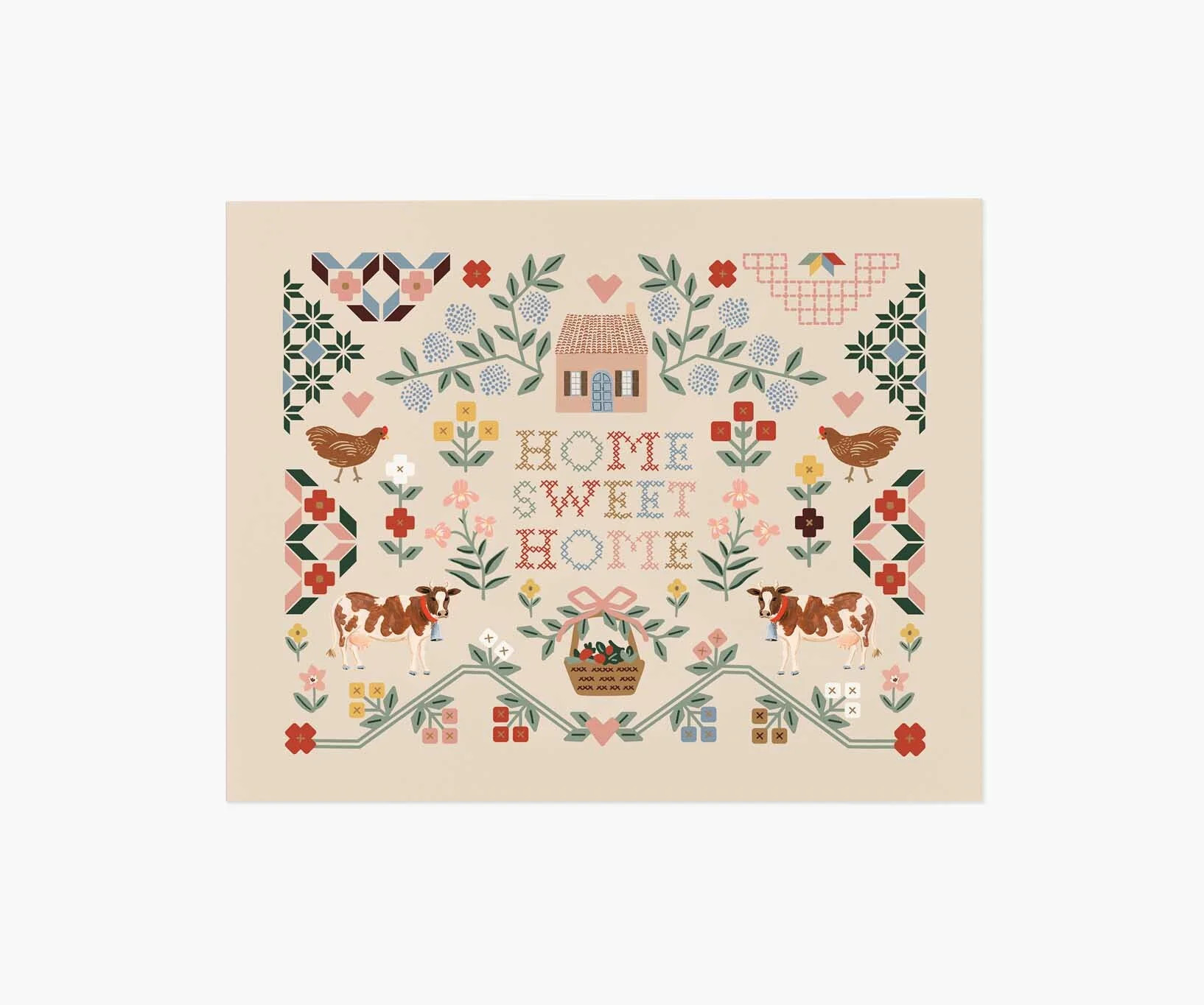 Home Sweet Home Sampler Art Print | Rifle Paper Co.