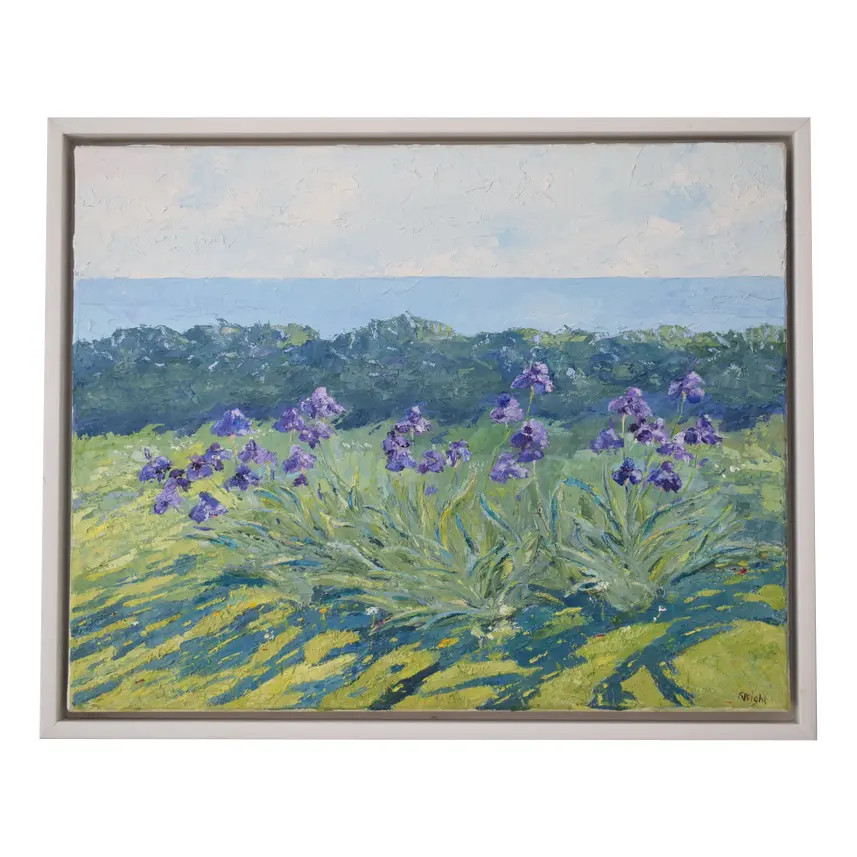 Joan Speight, Iris Marazion, Oil on Canvas | Chairish