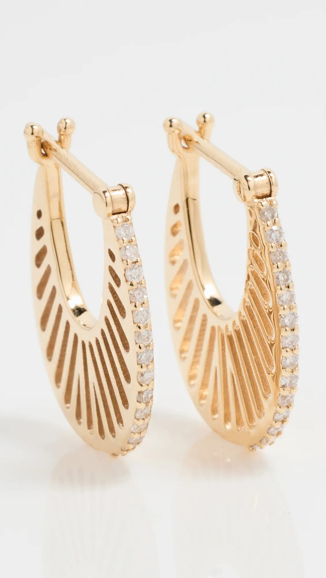L’Atelier Nawbar 18k Flat Ray Hoops | Shopbop | Shopbop