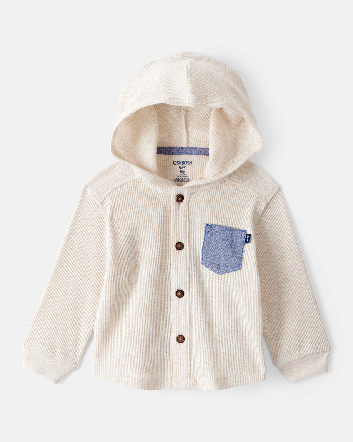 Baby Boy Waffle Knit Long-Sleeve Hooded Top - Cream(5)5.0 out of 5 Customer Rating | Carter's Inc