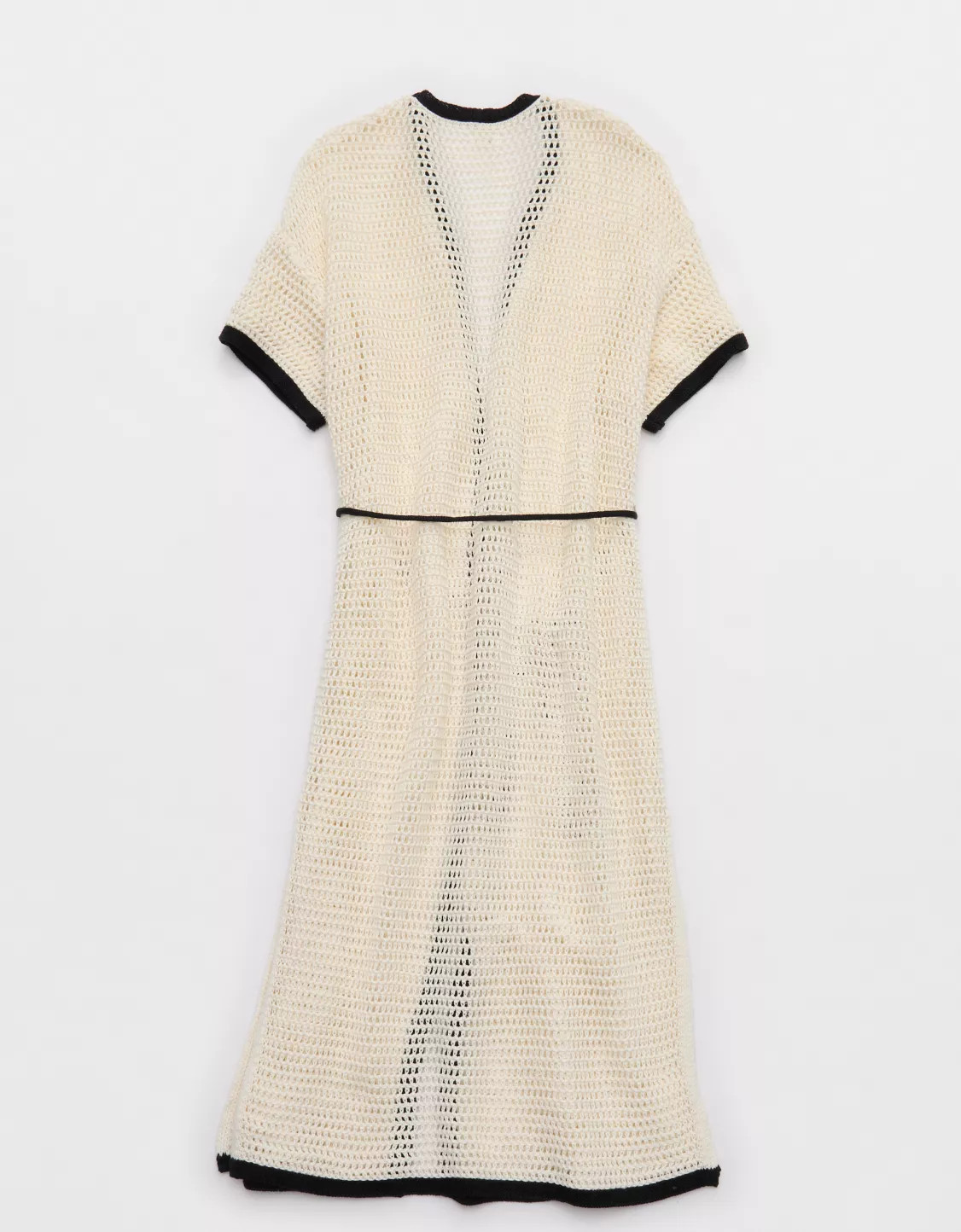 Aerie Contrast Trim Crochet Maxi Cape | Aerie