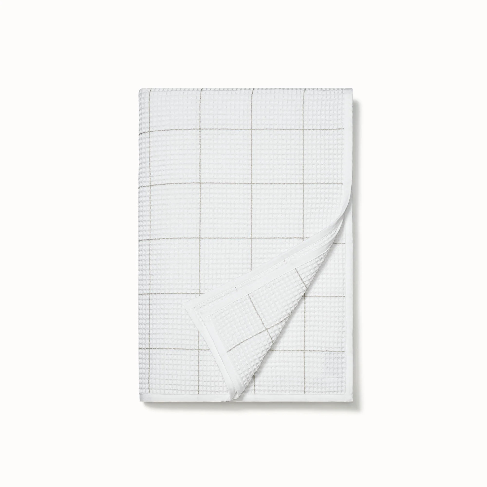 Waffle Fine Windowpane Bed Blanket | Boll & Branch