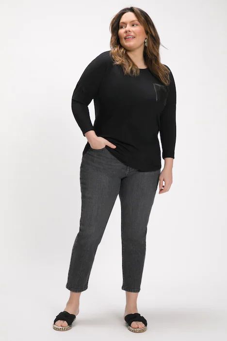 High Rise Mom Stretch Crop Jeans | Jeans | Pants | Ulla Popken - US & CA