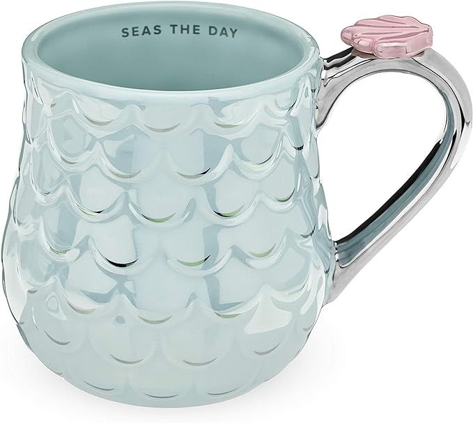 Pinky Up Mermaid Blue Mug, One size | Amazon (US)