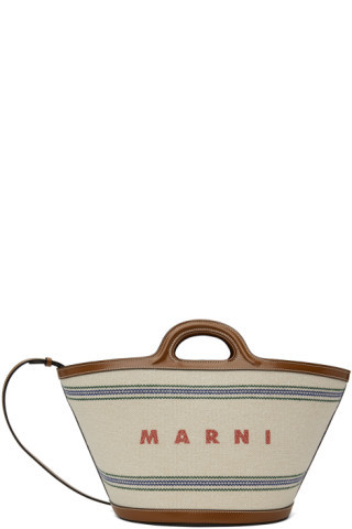 Brown & Beige Tropicalia Small Tote | SSENSE