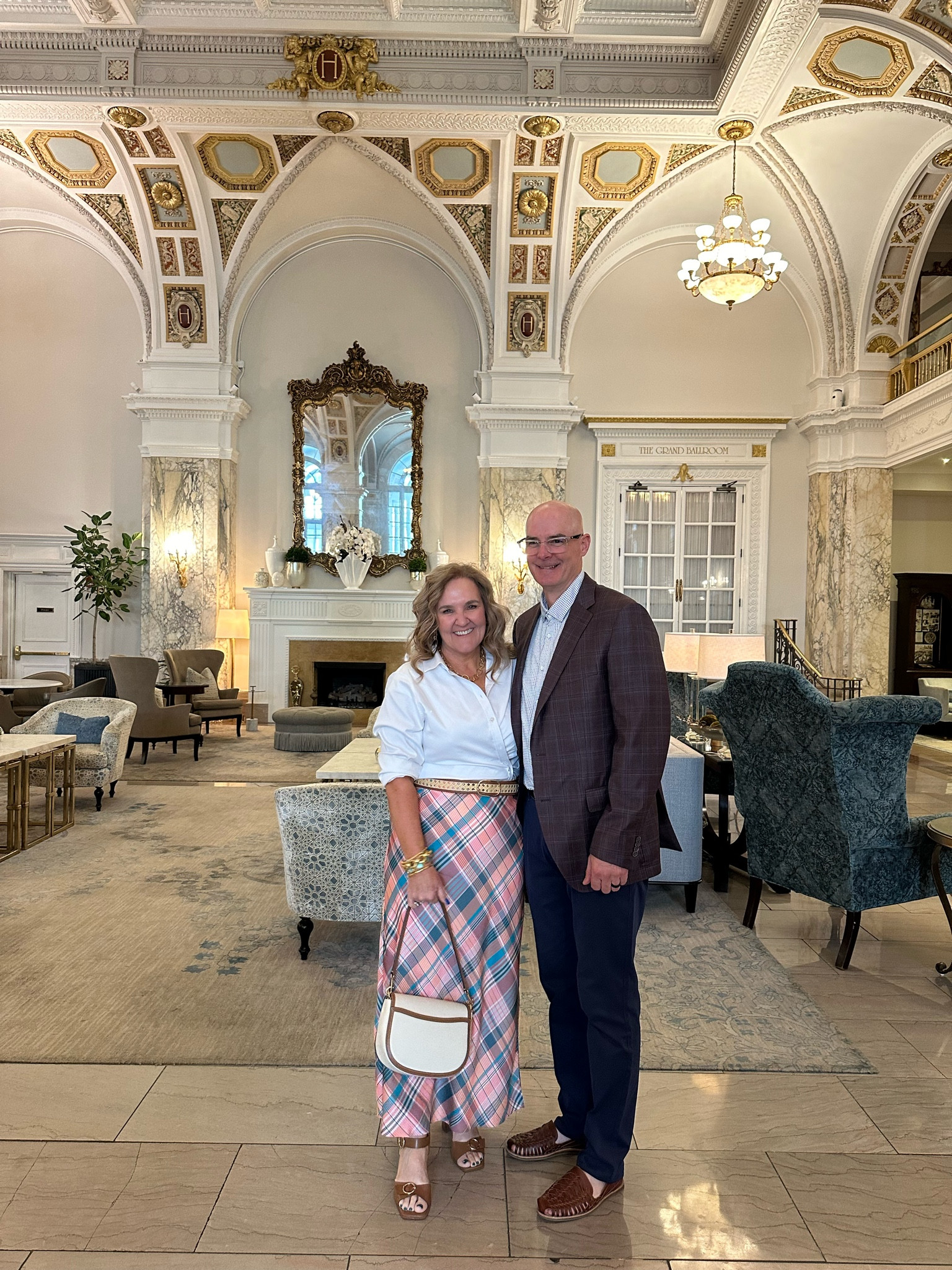 We had the most delicious lunch at The Hermitage Hotel’s Pink Hermit for my birthday. 

Dougie looked so dapper! Make sure you shop the Nordstrom anniversary sale for your guy. This sport coat is a lightweight wool. Unlined but finished beautifully. 
Peter Millar is a top notch brand and these prices go up next week! Linking my favorites for him. 

My plaid maxi slip skirt is 50% off the sale price! Only $50. It’s lovely! 
Everything on sale! I’m wearing a large. 

No iron blouse I sized up to a 2.5 so I can do the front crossover  

#LTKSaleAlert #LTKMidsize #LTKOver40