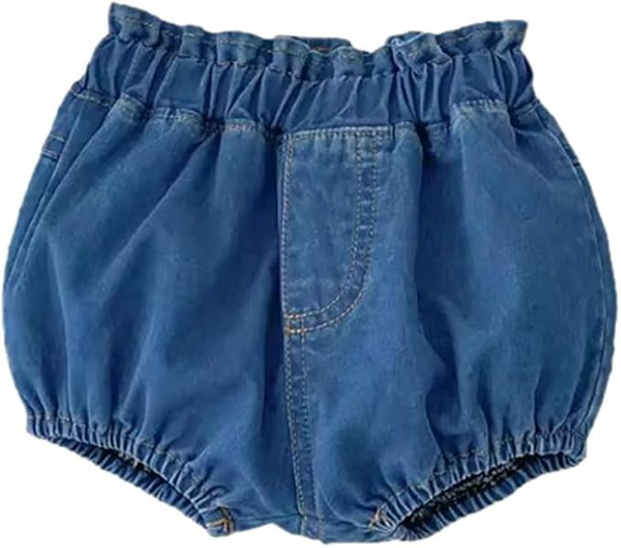 Toddler Boys Girls Denim Bloomers Newborn Infant Baby Summer Loose Jeans Harem Shorts Diaper Cove... | Amazon (US)