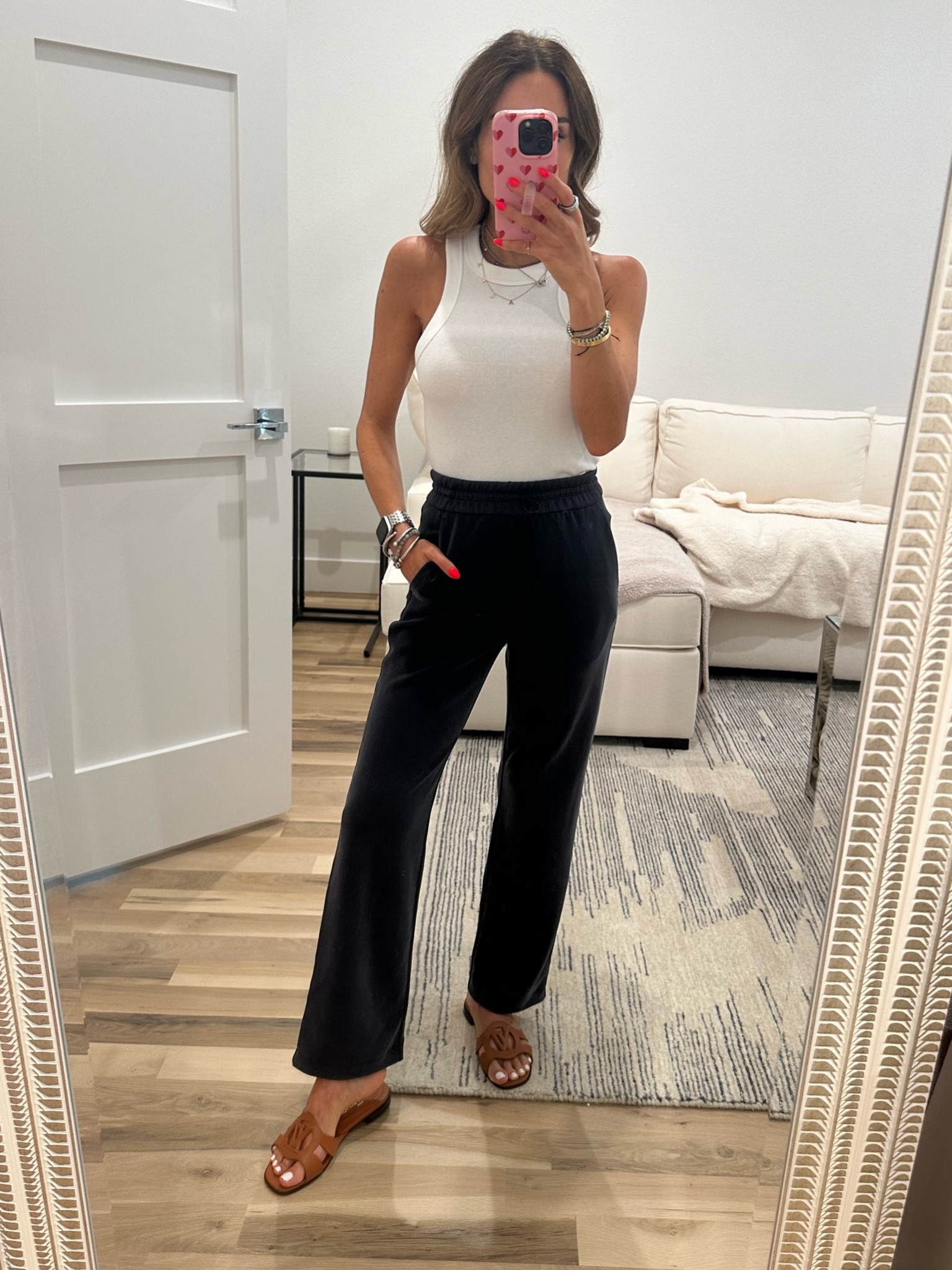 Black lululemon pants in short length size 0 white tank size Xs 

#LTKFindsUnder50 #LTKSummerSales #LTKFindsUnder100