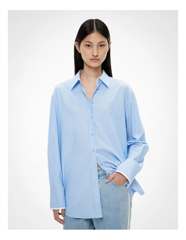 WitcheryDouble Cuff Shirt in Blue Stripe | Myer