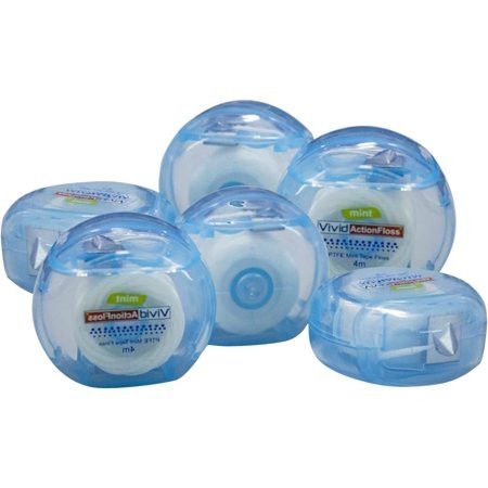 Dental Floss Easy slides Between Teeth Without Shredding 4 meters Mint Flavored SlydeFloss by Vivid  | Walmart (US)