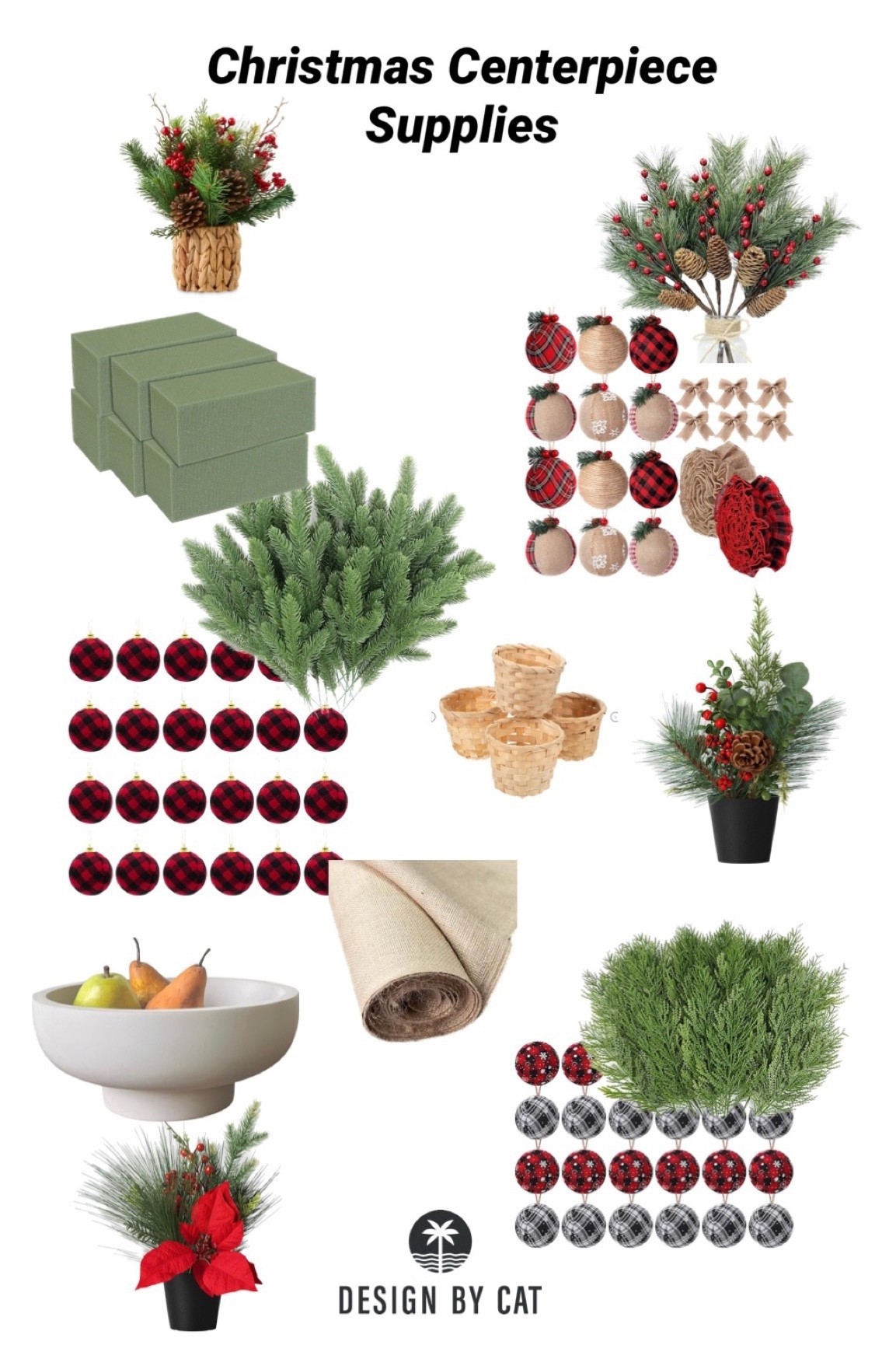 Centerpiece bowl
Gray centerpiece bowl
Faux greenery
Faux Christmas greenery
Burlap wrap material

#LTKHoliday