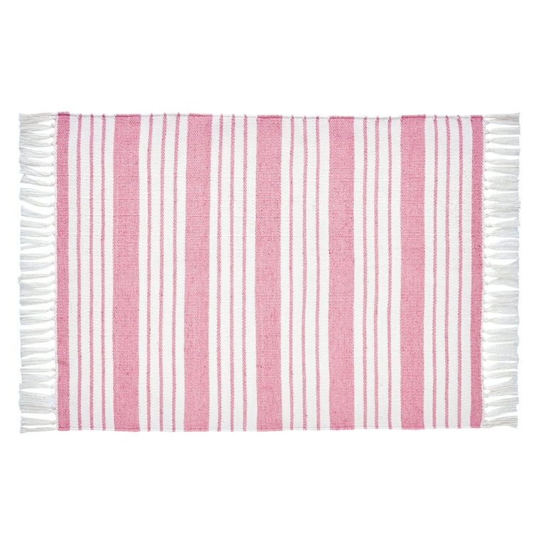 My Texas House Pink Stripe Layering Rug, 36" x 54" | Walmart (US)