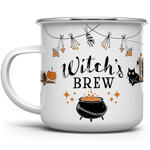 Halloween Fall Autumn Season Enamel Campfire Mug, Witch's Brew Outdoor Camping Coffee Cup, Gift f... | Amazon (US)