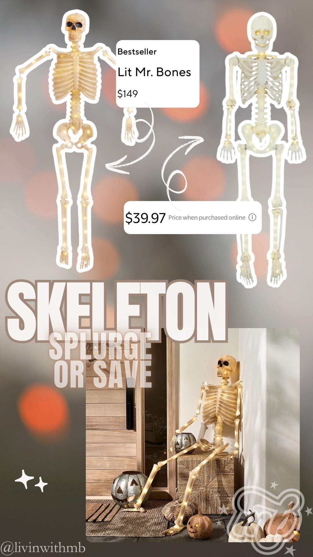 Splurge or Save on the viral Pottery Barn skeleton 🙌🏼💀

#LTKSeasonal #LTKStyleTip #LTKFindsUnder50