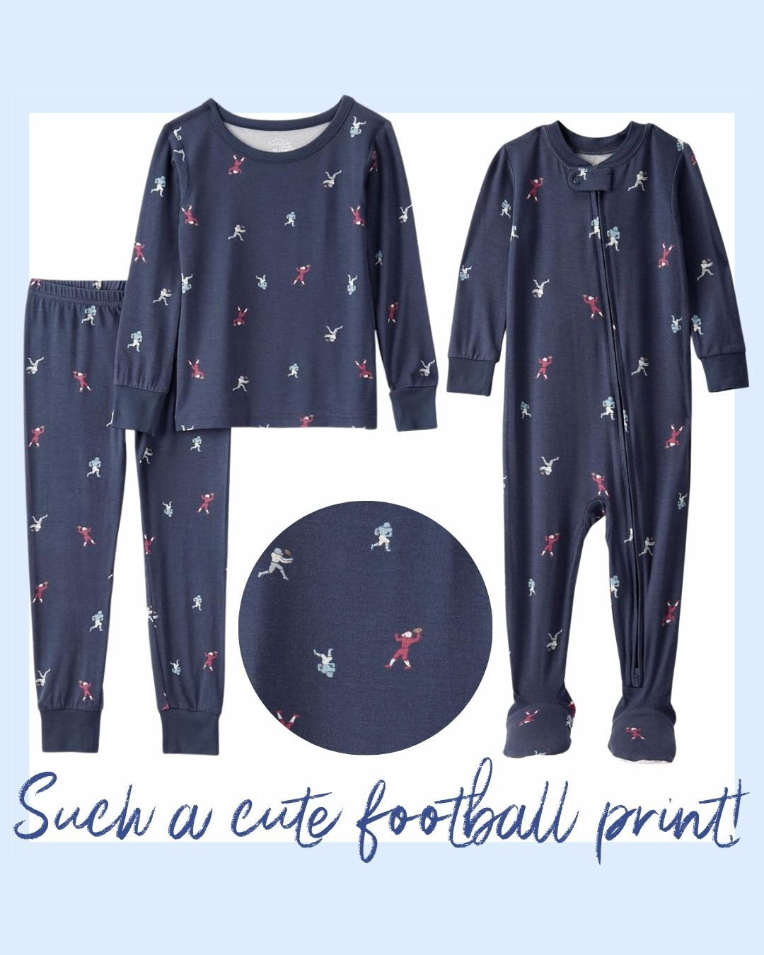 Such a cute football print! Comes in many different pajama styles!  

 #LTKBaby #LTKKids
