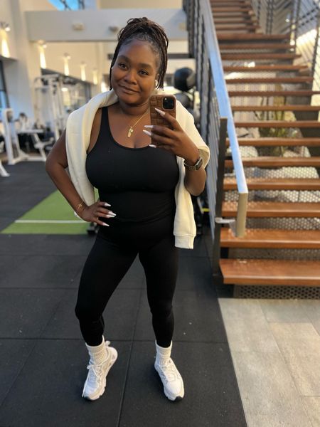 Who says you can’t look cute while at the gym? This jumpsuit and super soft sweatshirt from Amazon are my go to uniform  

#LTKfindsunder100 #LTKfindsunder50 #LTKfitness