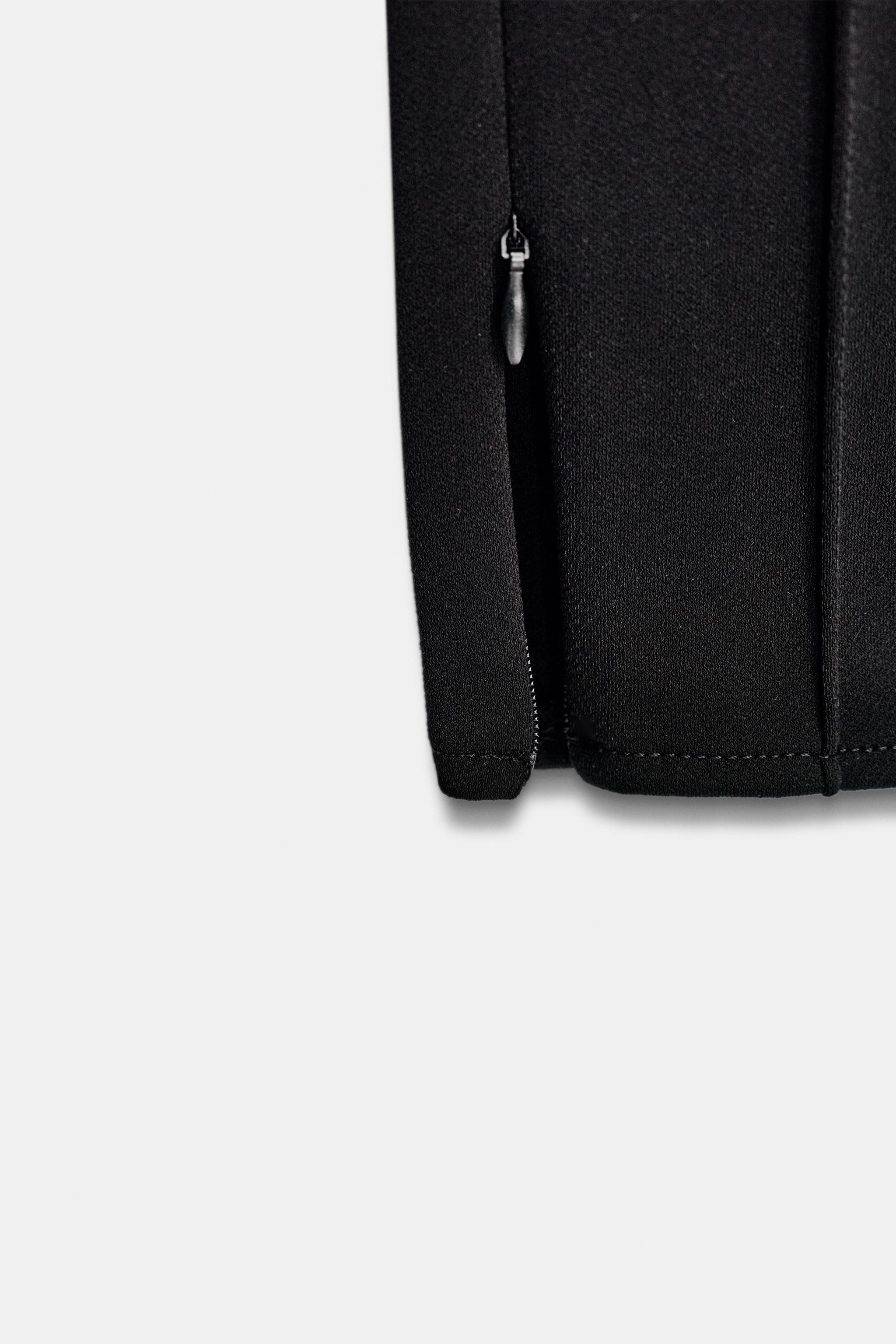 CREPE ZIPPERED LEGGINGS | Zara US