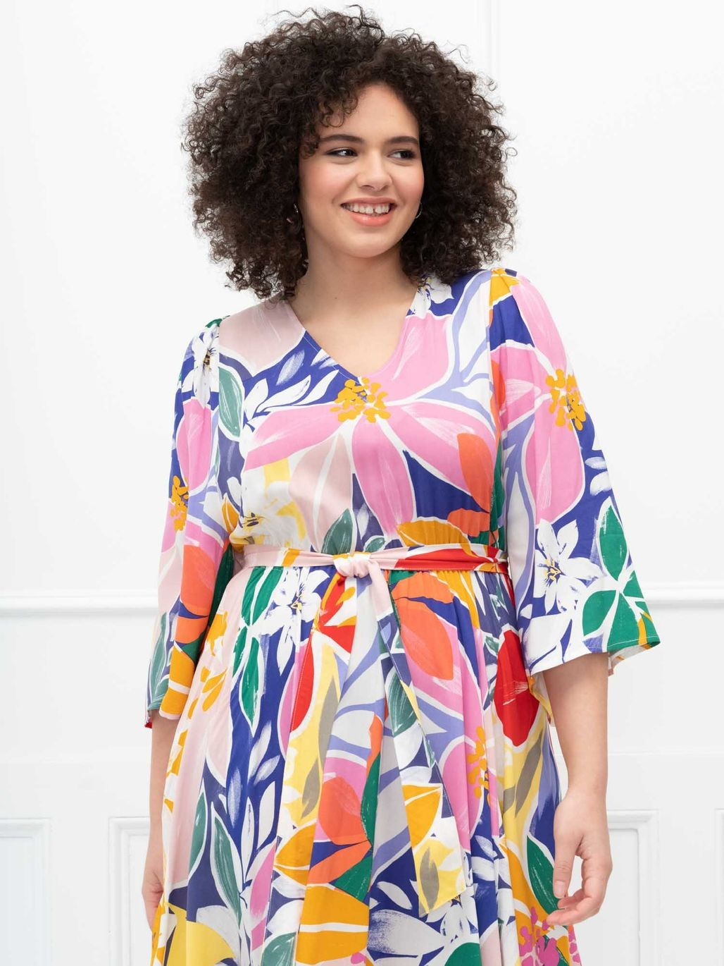 ELOQUII Elements Kimono Sleeve Maxi Dress | Eloquii