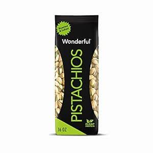 Wonderful Pistachios In Shell, Roasted & Salted Nuts, 16 Ounce Bag - Healthy Snack, Protein Snack... | Amazon (US)
