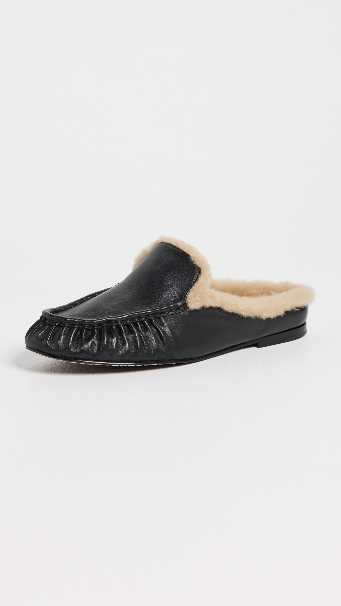 Vince Tevin Shearling Mules Black 8.5 | Shopbop