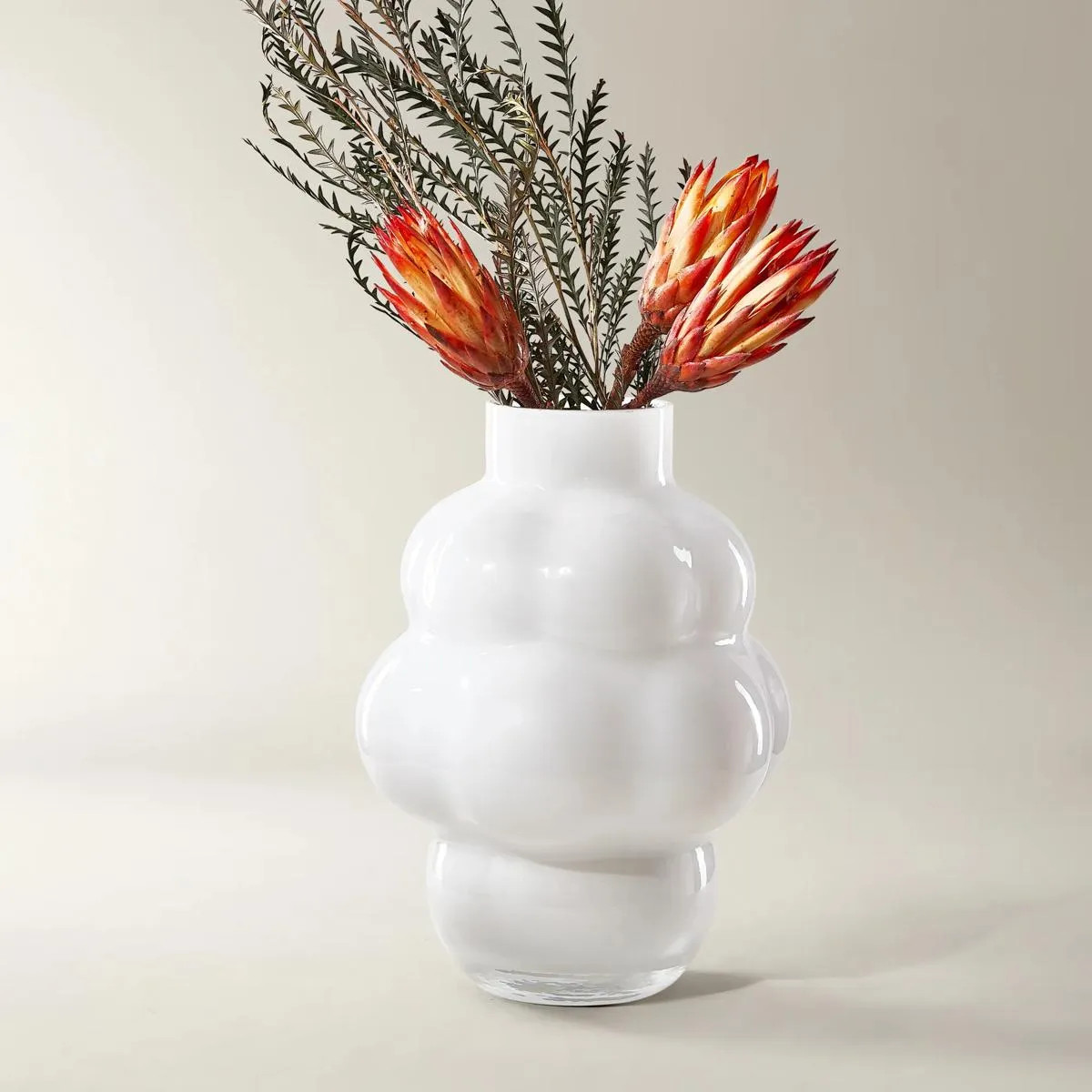 Cloud Glass Vase - White | Z Gallerie
