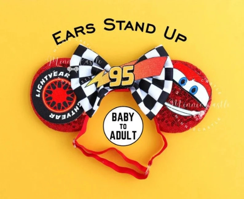 Cars Ears, Cars Mickey Ears, Adult Women Minnie Ears, Minnie Ears, Cars Mouse Ears, Minnie Ears, ... | Etsy (US)